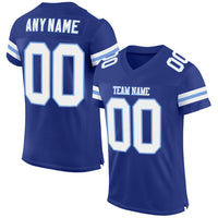 Custom Football Jersey - Royal White-Light Blue Mesh Authentic