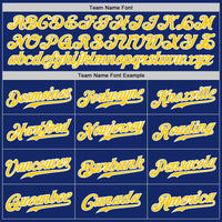 Custom Baseball Jersey - Royal Gold Pinstripe Gold-White Authentic