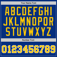 Custom Basketball Jersey - Royal Gold-White Authentic Throwback