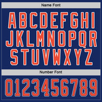 Custom Hockey Jersey - Royal Orange-White