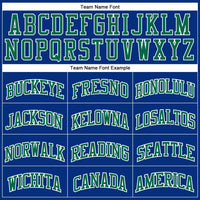Custom Basketball Jersey - Royal Kelly Green-White Authentic Throwback