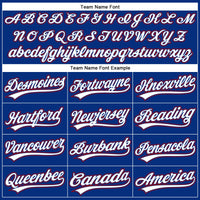 Custom Baseball Jersey - Royal White Pinstripe Red Authentic