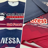 Custom Soccer Jersey - Navy White-Crimson Sublimation Uniform