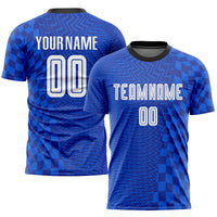 Custom Soccer Jersey - Royal White-Black Sublimation Uniform