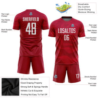 Custom Soccer Jersey - Red White Sublimation Uniform