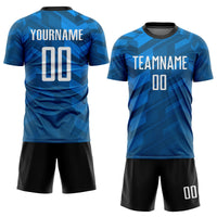 Custom Soccer Jersey - Light Blue White-Black Sublimation Uniform