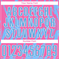 Custom Soccer Jersey - Pink Light Blue-White Sublimation Uniform