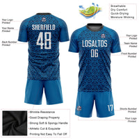 Custom Soccer Jersey - Blue White-Black Sublimation Uniform