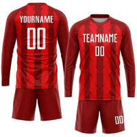 Custom Soccer Jersey - Red White Sublimation Uniform