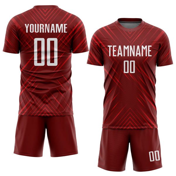 Custom Soccer Jersey - Red White Sublimation Uniform