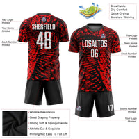 Custom Soccer Jersey - Red Black-White Sublimation Uniform
