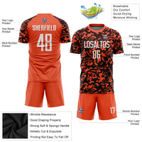 Custom Soccer Jersey - Orange White-Black Sublimation Uniform