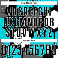 Custom Soccer Jersey - Aqua Black-White Sublimation Uniform