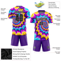 Custom Soccer Jersey - Tie Dye Black-White Sublimation Uniform