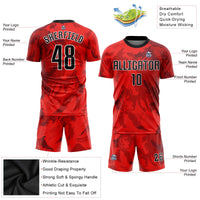 Custom Soccer Jersey - Red Black-White Sublimation Uniform