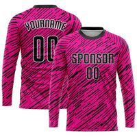 Custom Soccer Jersey - Pink Black-White Sublimation Uniform