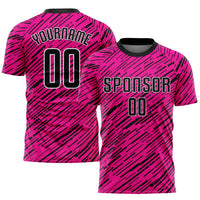 Custom Soccer Jersey - Pink Black-White Sublimation Uniform
