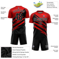 Custom Soccer Jersey - Red Black-White Sublimation Uniform