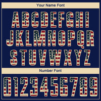 Custom Soccer Jersey - Crimson Vintage USA Flag Navy-Cream Sublimation Uniform