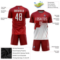 Custom Soccer Jersey - Red White Sublimation Uniform