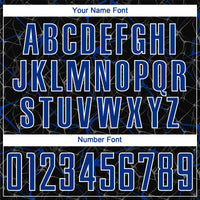 Custom Soccer Jersey - Black Royal-White Sublimation Uniform