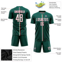 Custom Soccer Jersey - Green White-Red Sublimation Mexico Uniform