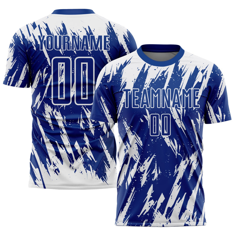 Custom Soccer Jersey - Royal White Sublimation Uniform