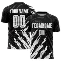 Custom Soccer Jersey - Black White Sublimation Uniform