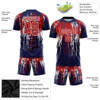 Custom Soccer Jersey - Red Royal-White Sublimation Uniform