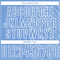 Custom Soccer Jersey - Light Blue White Lines Sublimation Uniform