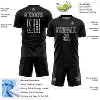 Custom Soccer Jersey - Black White Geometric Shapes Sublimation Uniform