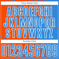 Custom Soccer Jersey - Powder Blue Orange-White Line Sublimation Uniform