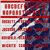 Custom Soccer Jersey - Graffiti Pattern Red-Navy Scratch Sublimation Uniform