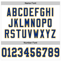 Custom Football Jersey - White Royal-Gold Mesh Authentic