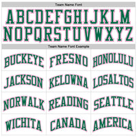 Custom Basketball Jersey - White Pink-Kelly Green Authentic Throwback