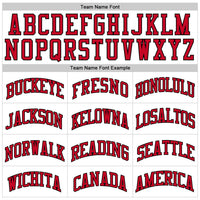 Custom Basketball Jersey - White Red-Black Authentic Throwback