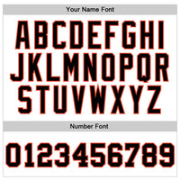 Custom Basketball Jersey - White Black-Orange Authentic Throwback