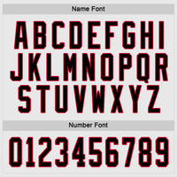Custom Hockey Jersey - White Black-Red