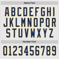 Custom Hockey Jersey - White Royal-Gold