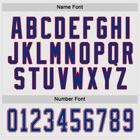 Custom Hockey Jersey - White Royal-Red