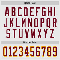 Custom Hockey Jersey - White Maroon-Gold