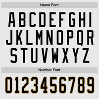 Custom Hockey Jersey - White Black-Old Gold