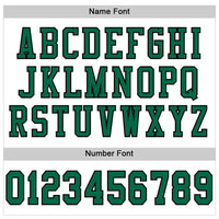Custom Football Jersey - White Kelly Green-Black Mesh Authentic