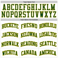 Custom Basketball Jersey - White Green-Gold Authentic Throwback