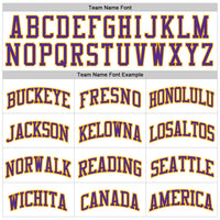 Custom Basketball Jersey - White Purple-Gold Authentic Throwback