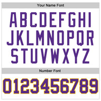 Custom Basketball Jersey - White Purple-Gold Authentic Throwback