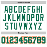 Custom Basketball Jersey - White Kelly Green Pinstripe Kelly Green-Orange Authentic