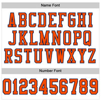 Custom Football Jersey - White Orange-Navy Mesh Authentic