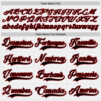 Custom Hockey Jersey - White Black-Red