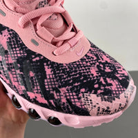 Low Top Sneakers, Pink Colorway, Camouflage Pattern, Lace Up Design, Casual Gift for Sneaker Fans
